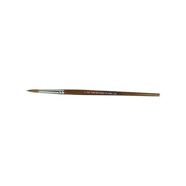 Gordon Brush Size 8 Pure Red Sable Round Artist Brush 0906-08000 - main